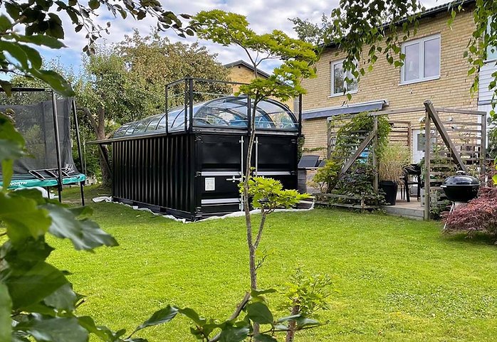 Containerpool 6,11 x 2,5 m, gebrauchsfertig mit Dach, Premium-Paket - Image 3