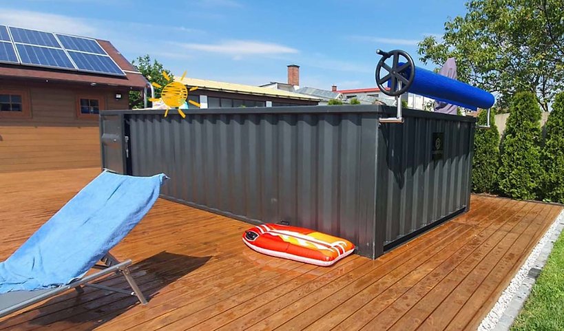 Containerschwimmbecken 6,2m x 2,5m gebrauchsfertig, Komfortpaket - Image 2