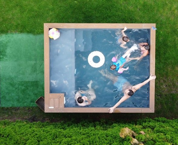 Container-Spa-Pool 3,0 x 2,5 m mit Whirlpool, Komfortpaket