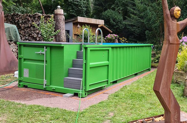 Containerschwimmbecken 6,2m x 2,5m gebrauchsfertig, Komfortpaket - Image 7