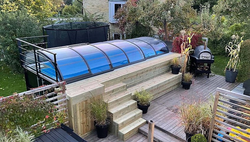 Containerpool 6,11 x 2,5 m, gebrauchsfertig mit Dach, Premium-Paket - Image 6