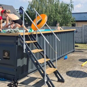 Containerschwimmbecken 6,2m x 2,5m gebrauchsfertig, Komfortpaket
