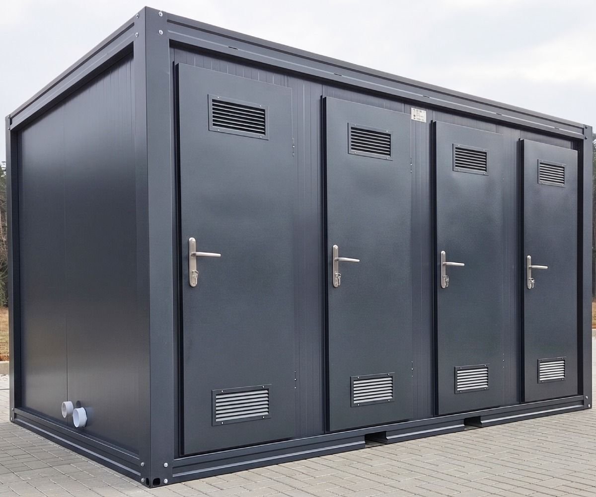 Sanitärcontainer 4×2 m RAL7016 – 4 WC-Kabinen & 4 Pissoirs - Image 11