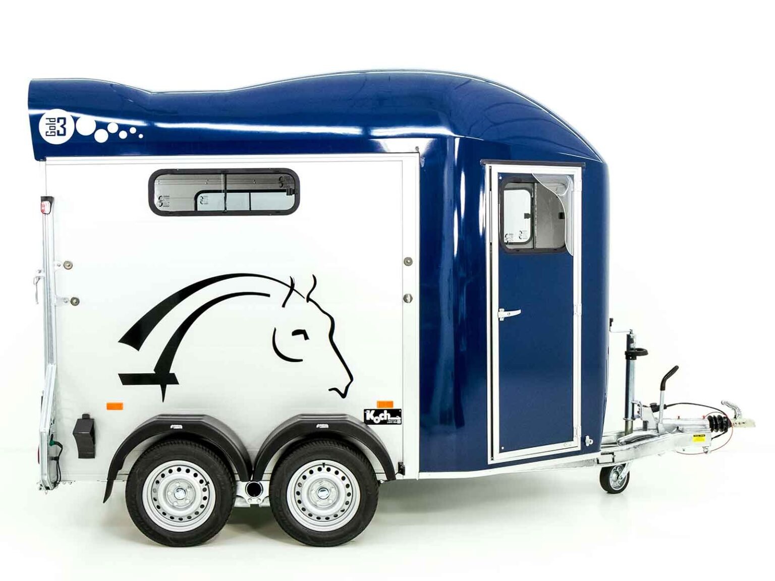 Cheval Liberte Pferdeanhänger GOLD 3 | Premium | Pullman 2 | Sattelkammer | blau-Neu - Image 3