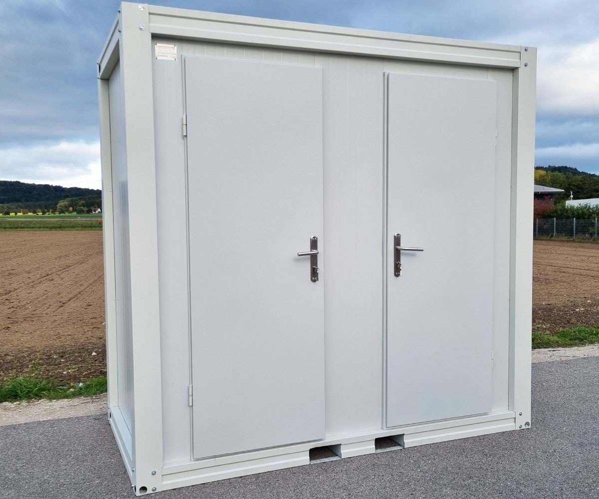 Duschcontainer – Sanitärcontainer als Doppelkabine mit zwei Duschen – RAL9002 weiß - Image 8