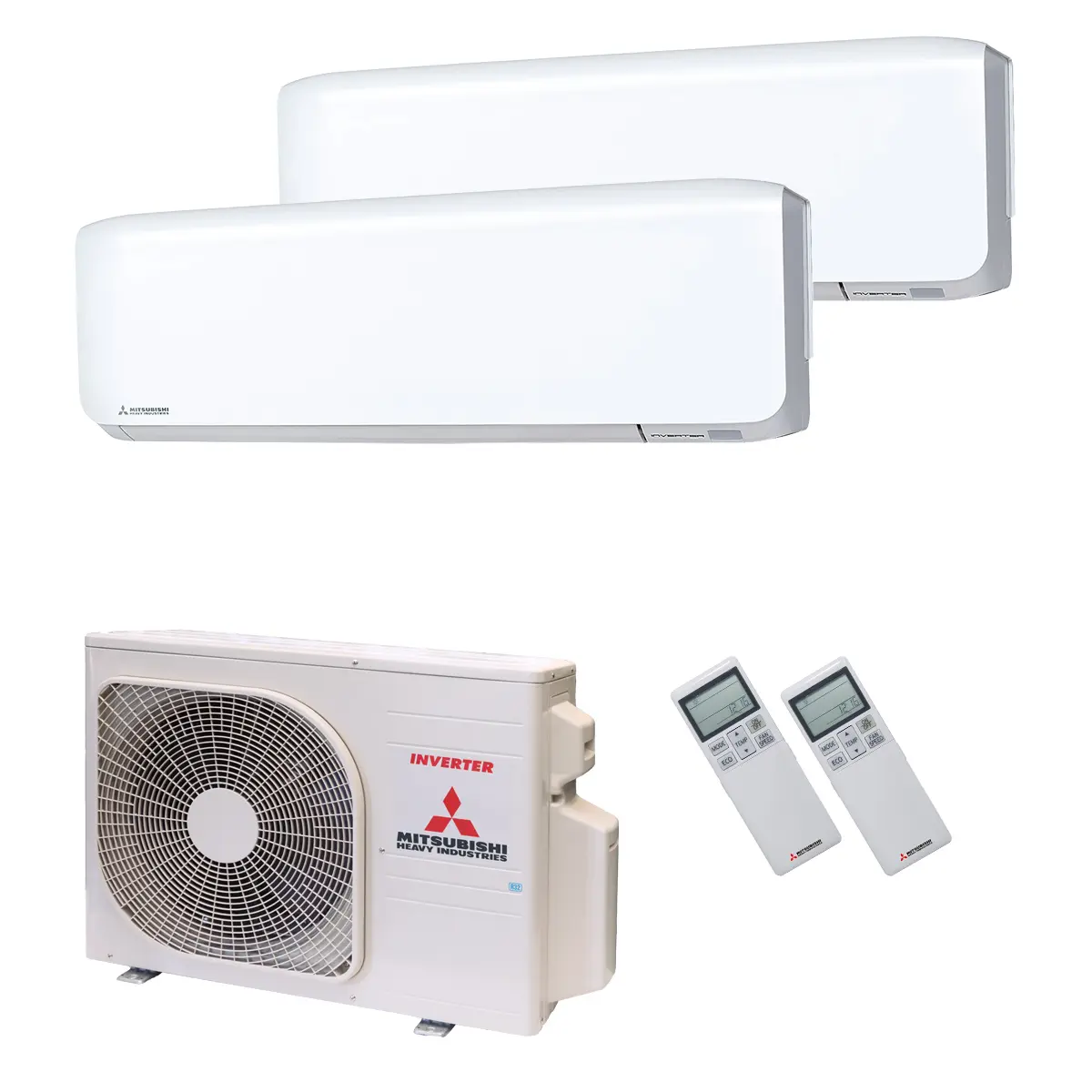Mitsubishi Heavy Klimaanlage SRK-ZS-WF Wandgerät Multisplit Set mit 2 Innengeräten mehrfarbig