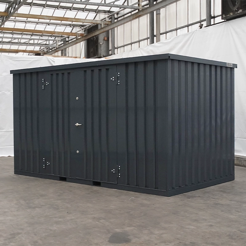 Lagercontainer 3×2 m – Doppeltür lange Seite – Anthrazit RAL 7016